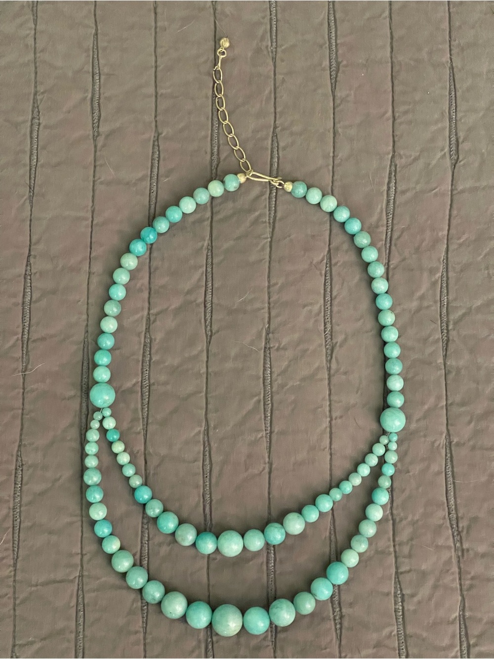 Jay King Mine Finds Peruvian Amazonite Multi Strand Necklace 21" - Picture 6 of 9